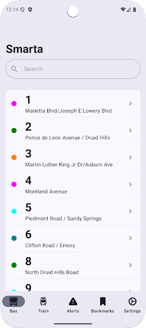 Smarta - transit info Screenshot 0
