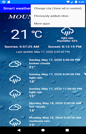 Smart weather forecast Screenshot 1