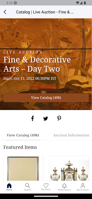 Jeffrey S. Evans Auctions Screenshot 2