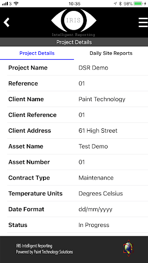 IRIS Intelligent Reporting Screenshot 1