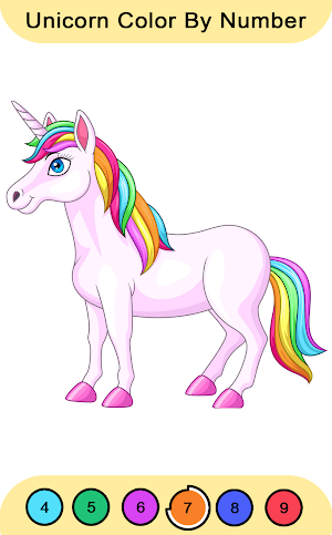 Unicorn Color By Number Screenshot 0