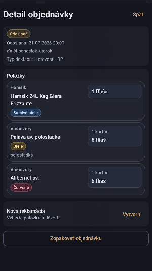 VinoAZ Objednávky Screenshot 3
