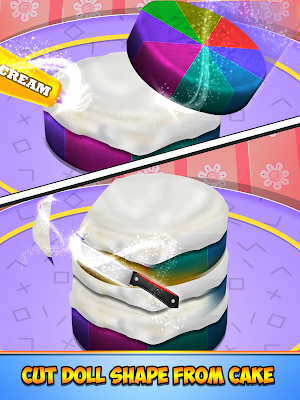 Rainbow Doll Cake Maker DIY Kitchen Screenshot 1