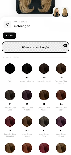 Provador de Cabelo Screenshot 2