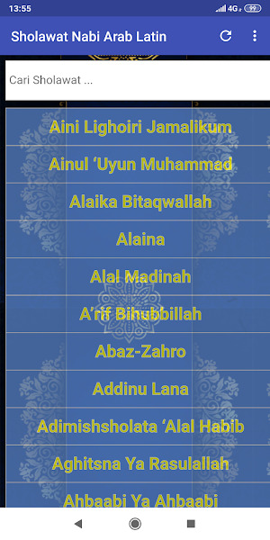 Sholawat Arabic Latin Screenshot 0