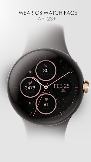 Rose Gold v2 analog watch face Screenshot 0