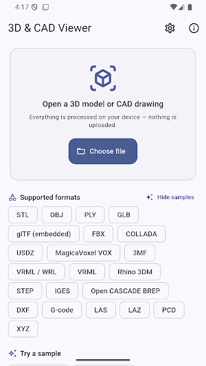 3D & CAD Viewer Screenshot 0