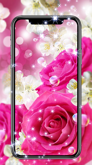 Pink Rose Live Wallpapers HD Screenshot 1