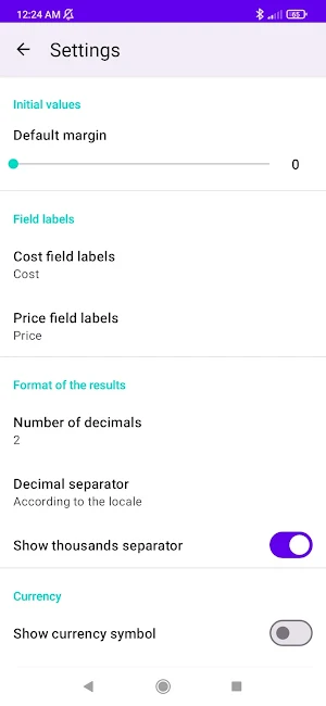 Margin Calculator Screenshot 2