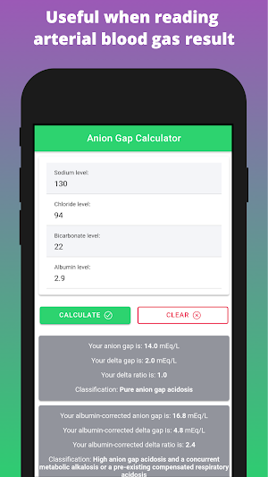 Anion Gap Calculator - Acid Base Balance Screenshot 1
