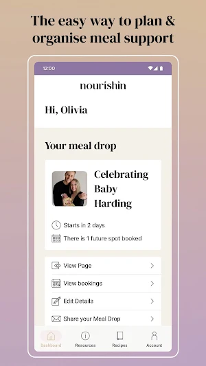 Nourishin: meal support Screenshot 0
