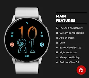 Secret Orange Blue Watch Face Screenshot 1