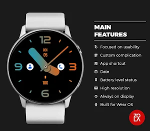 Huge Blue Orange Watch Face Screenshot 1