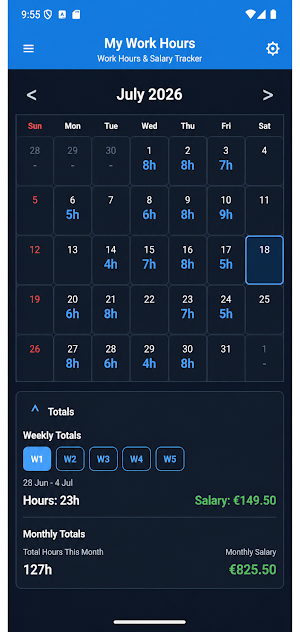 My Work Hours & Salary Screenshot 3