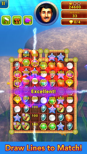 OceanuX - Underwater Match 3 Screenshot 0