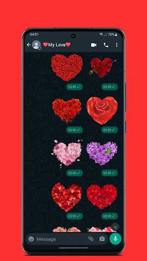 Stickers Love Flower WASticker Screenshot 1