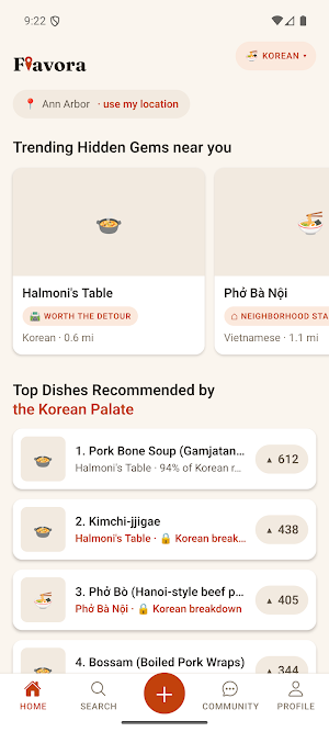 Flavora: Restaurant Finder Screenshot 1