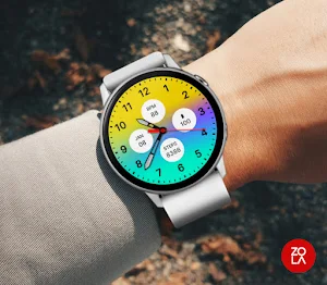 Yellow Blue Elegant Watch Face Screenshot 2