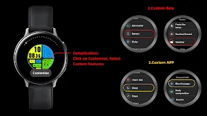Big color blocks For Wear OS Screenshot 1