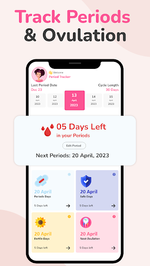 Period Tracker and Calendar Screenshot 2