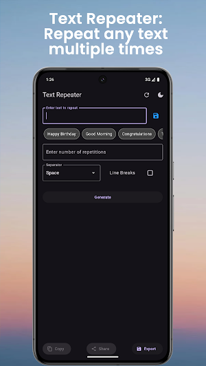 Text Repeater - Repeat Text Screenshot 0