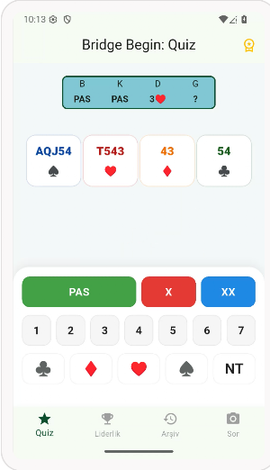 Bridge Begin Quiz Screenshot 1