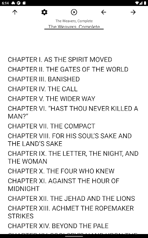 Book, The Weavers, Complete Screenshot 2