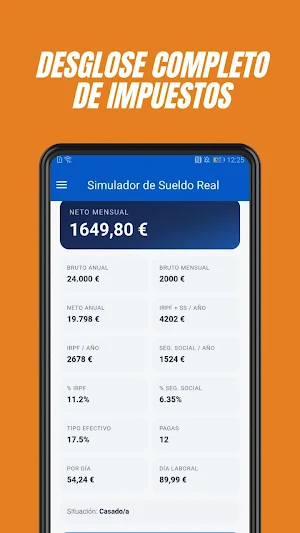 Simulador Sueldo Neto España Screenshot 2