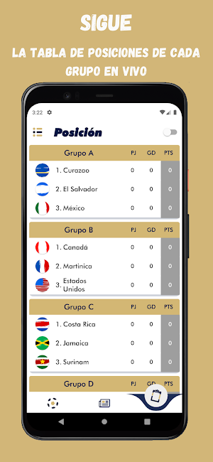 Copa Oro  2021 - Resultados en vivo Screenshot 2