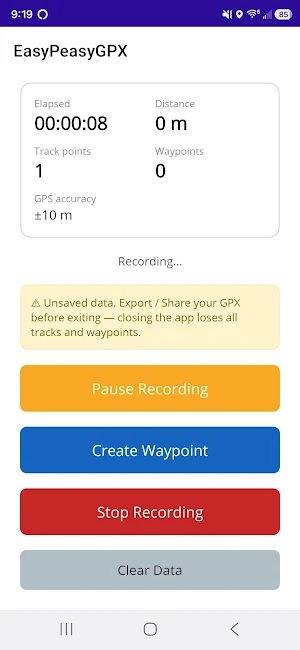 EasyPeasy GPX Screenshot 1