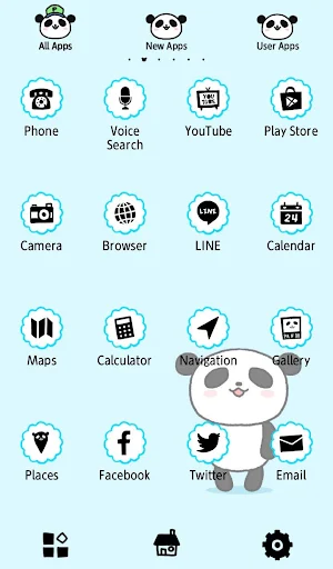Panda Kid Theme +HOME Screenshot 2