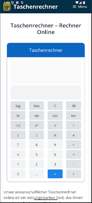 Taschenrechner - Rechner App Screenshot 1