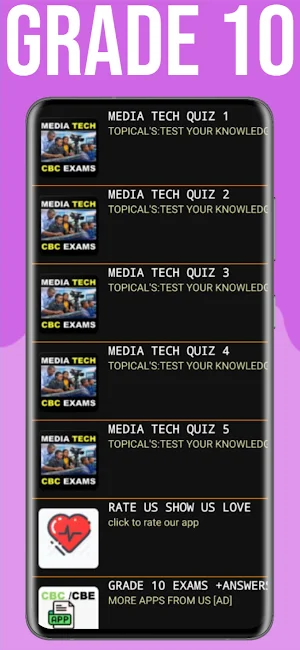 Grade 10 CBC Media Tech Exams Screenshot 0