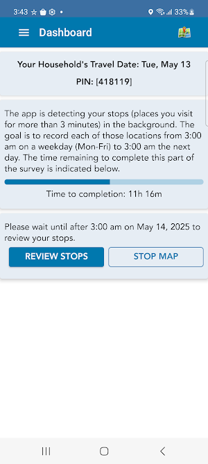 South Jersey Travel Survey Screenshot 3