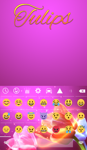 Tulips Animated Keyboard + Live Wallpaper Screenshot 3