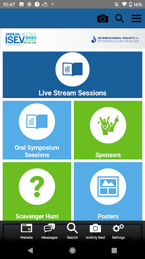 ISEV Events Screenshot 2