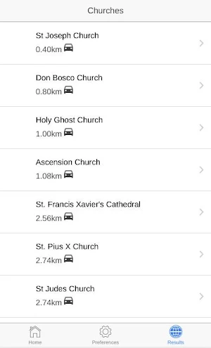 Holy Mass Finder Screenshot 1
