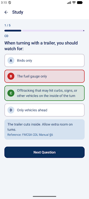 CDL Prep Practice Test 2026 Screenshot 1