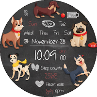 BFF33- Blackboard Art Dogs