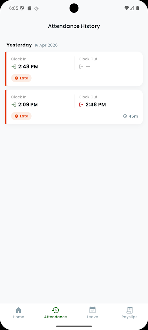 ClockNest HR Screenshot 2