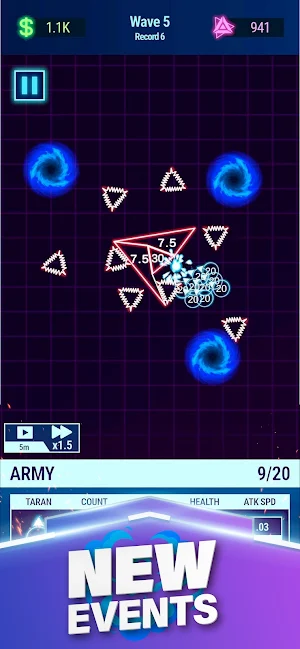 The Pulsar: idle army defense Screenshot 1