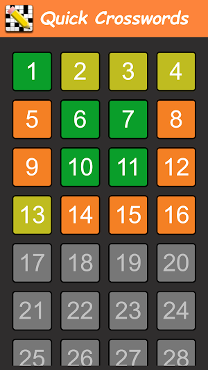 Quick Crosswords (English) Screenshot 1