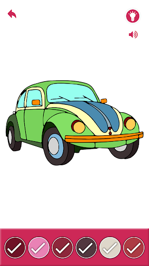 Vehicles Color By Number Book Screenshot 3
