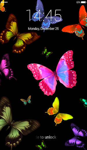 Butterflies Lock Screen Wallpa Screenshot 2