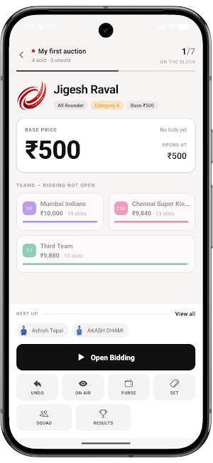 CrickPro: Cricket Auction Live Screenshot 2