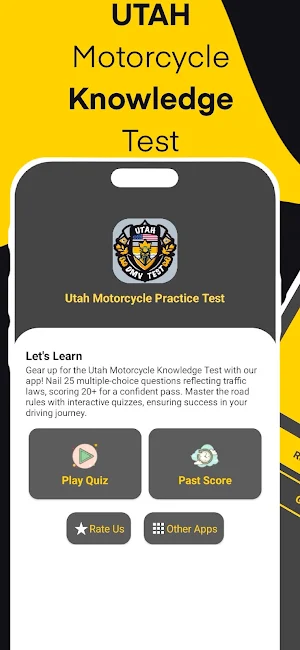 Utah Motorcycle Practice Test Screenshot 0
