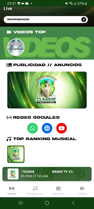 Radio TV Cumbre Fortificada Screenshot 0