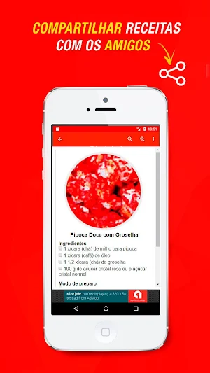Receitas de Pipoca Doce Screenshot 0