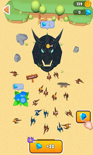 Dinosaur Battle: Merge & Fight Screenshot 2
