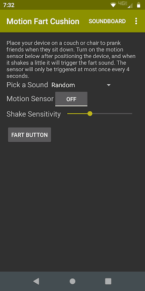 Motion Fart Cushion (Prank App) Screenshot 0